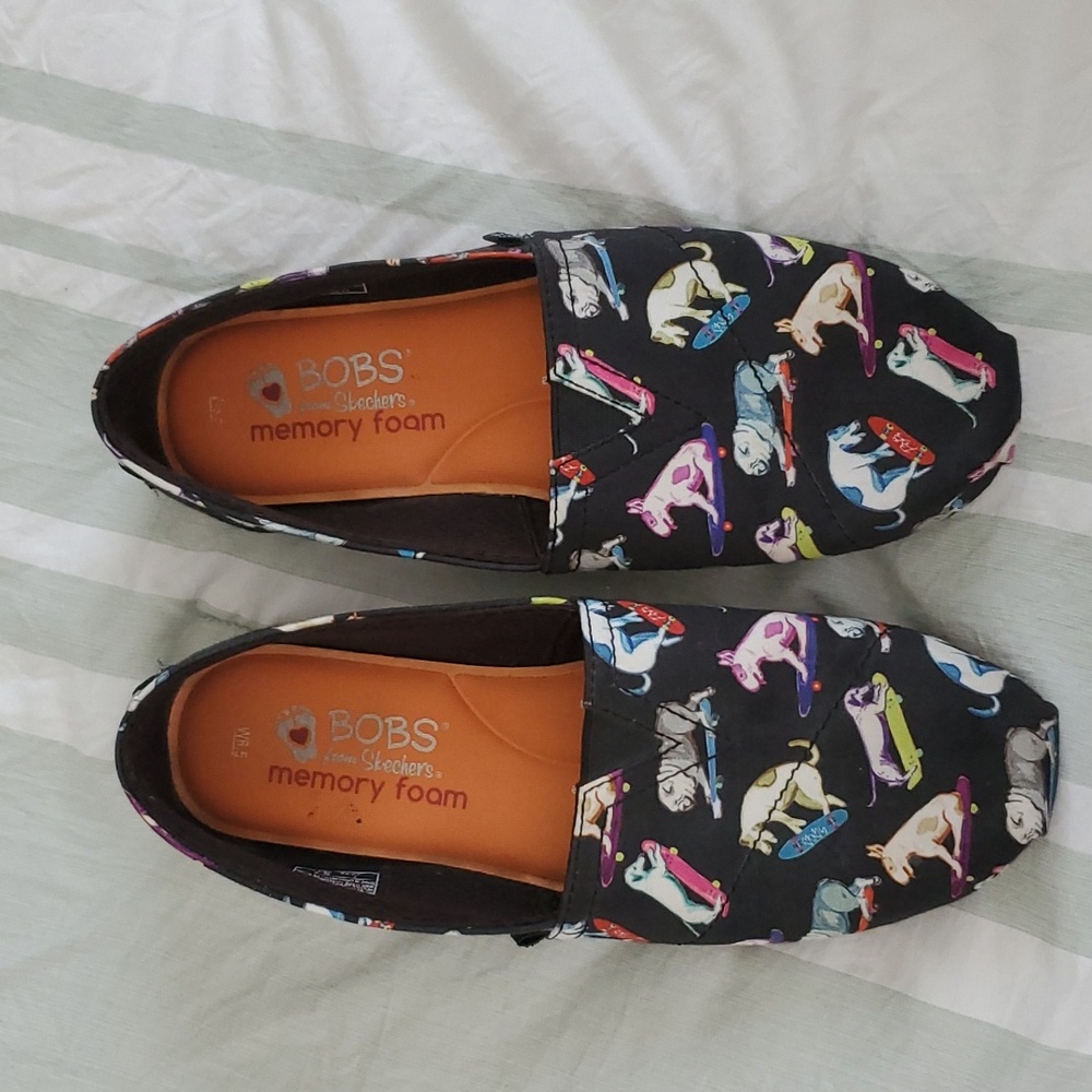 BOBS Dogs Skateboarding Slip-ons Sz 6.5 - Picture 2 of 8